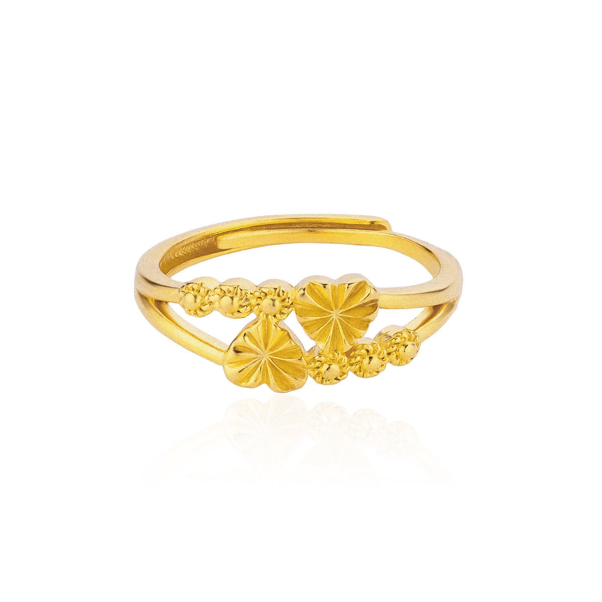 Bague fleur pour femme avec pierres étincelantes