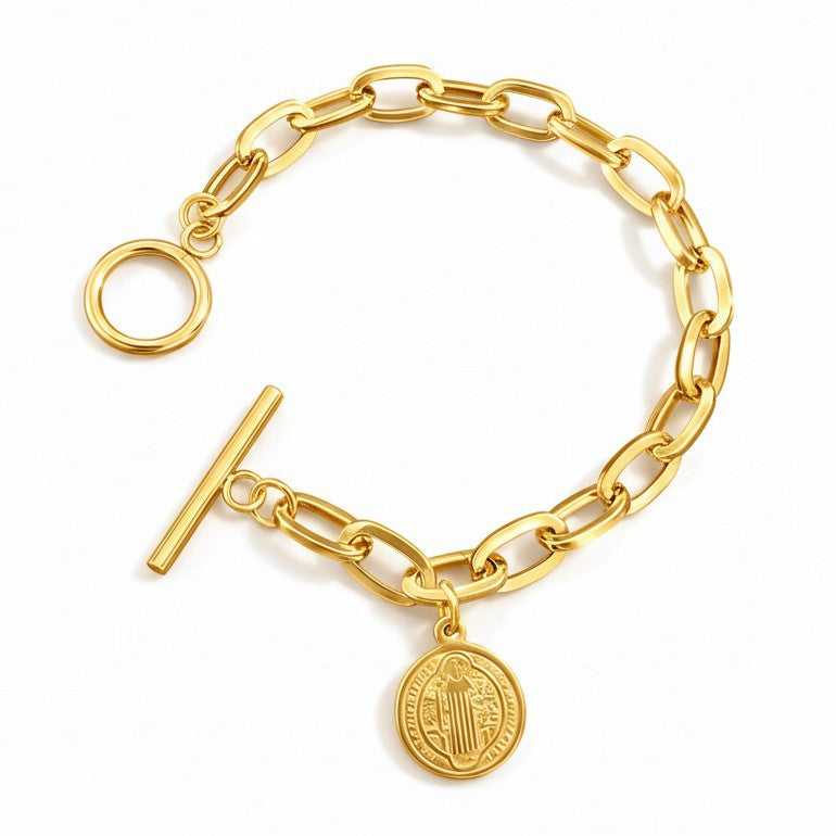 Bracelet à maillons pour femme avec pendentif unique