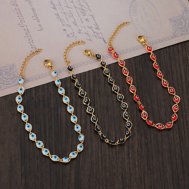 Bracelet à breloque mauvais œil