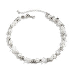 Collier de perles pour femme avec étoiles