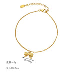Chaîne de cheville pour femme avec pendentif nœud élégant