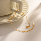 Bracelet pour femme avec pendentifs en cristal et chaîne fine