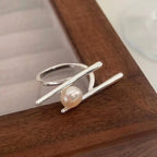 Bague perle minimaliste pour femme