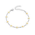 Bracelet de cheville à breloques fleurs