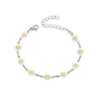 Bracelet de cheville à breloques fleurs