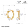 Boucles d'oreilles pendantes pour femme avec perles et zircon