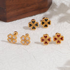 Boucles d'oreilles pour femmes motif fleurs