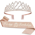 Couronne de princesse en cristal pour femme avec inscription 30 & Fabulous