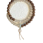 Bracelet en perles de bois naturel et pierre