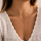 Collier pour femme en acier inoxydable, résistant à l'eau