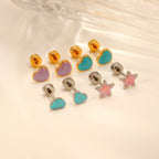 Boucles d'oreilles modernes en forme d'étoile pour femme