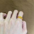 Bague fleur pour femme avec pierres étincelantes
