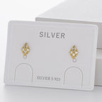 Damen Ohrstecker mit marquiseförmigem Design aus 925 Sterling Silber