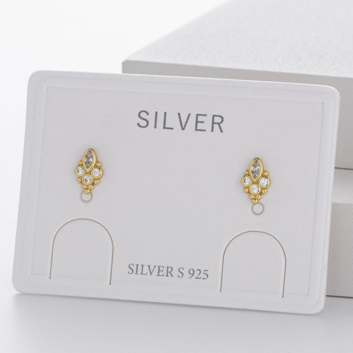 Damen Ohrstecker mit marquiseförmigem Design aus 925 Sterling Silber