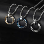 Collier anneaux entrelacés