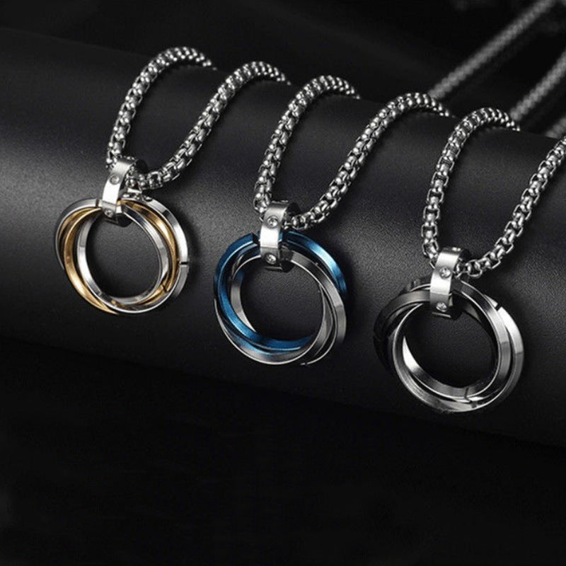 Collier anneaux entrelacés