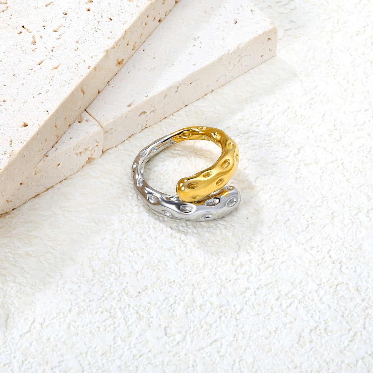 Bague double design réglable