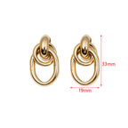 Boucles d'oreilles pendantes pour femme au design chaîne moderne