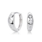 Boucles d'oreilles pendantes avec zircone en argent sterling 925