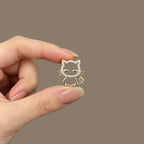 Broche chat scintillante