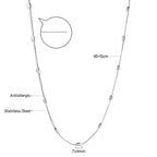 Collier élégant pour femme en acier inoxydable antiallergique