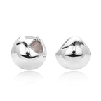 Clous d'oreilles pour femme en argent sterling 925 design incurvé