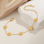 Bracelet à charms fleurs pour femme
