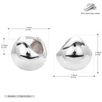 Clous d'oreilles pour femme en argent sterling 925 design incurvé