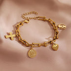 Bracelet charmant pour femme avec pendentifs personnalisables