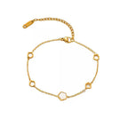 Bracelet à maillons inspiré des fleurs pour femme