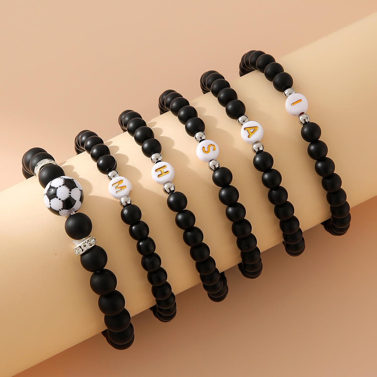 Ensemble de bracelets pour femme inspiré du football