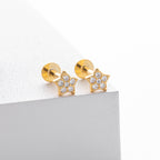 Boucles d'oreilles étoiles en argent sterling 925