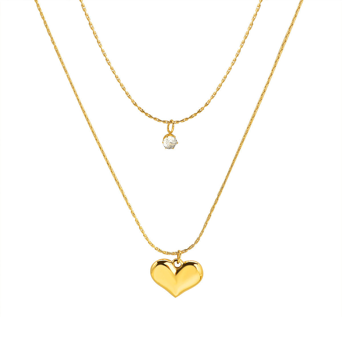 Collier pour femme avec pendentif cœur étincelant et design ornemental élégant