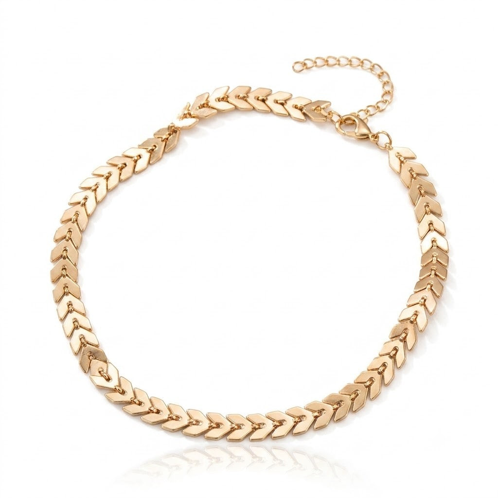 Collier chaîne doré élégant