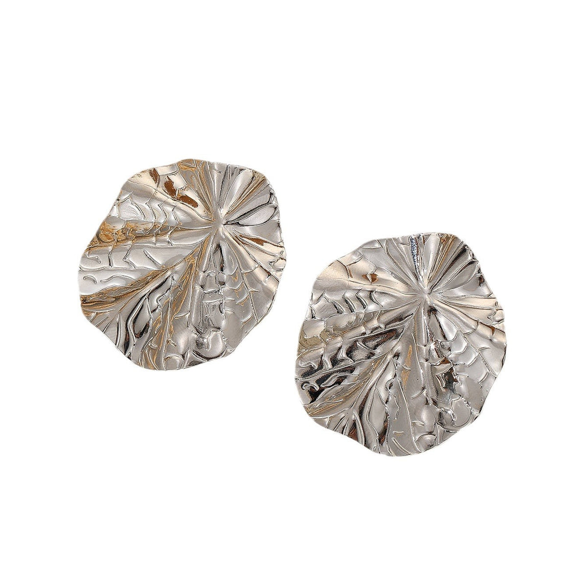 Boucles d'oreilles créateur pour femme en forme de feuille