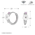 Boucles d'oreilles pendantes pour femme avec design floral et accents en zircon