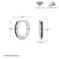 Créoles pour femme avec zircone en argent sterling 925