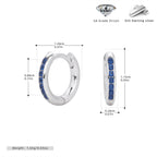 Créoles pour femme avec zircone en argent sterling 925