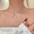 Collier élégant pour femme avec pendentif en zircon étincelant