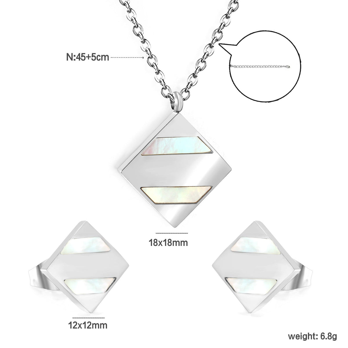 Collier moderne pour femme avec pendentif géométrique