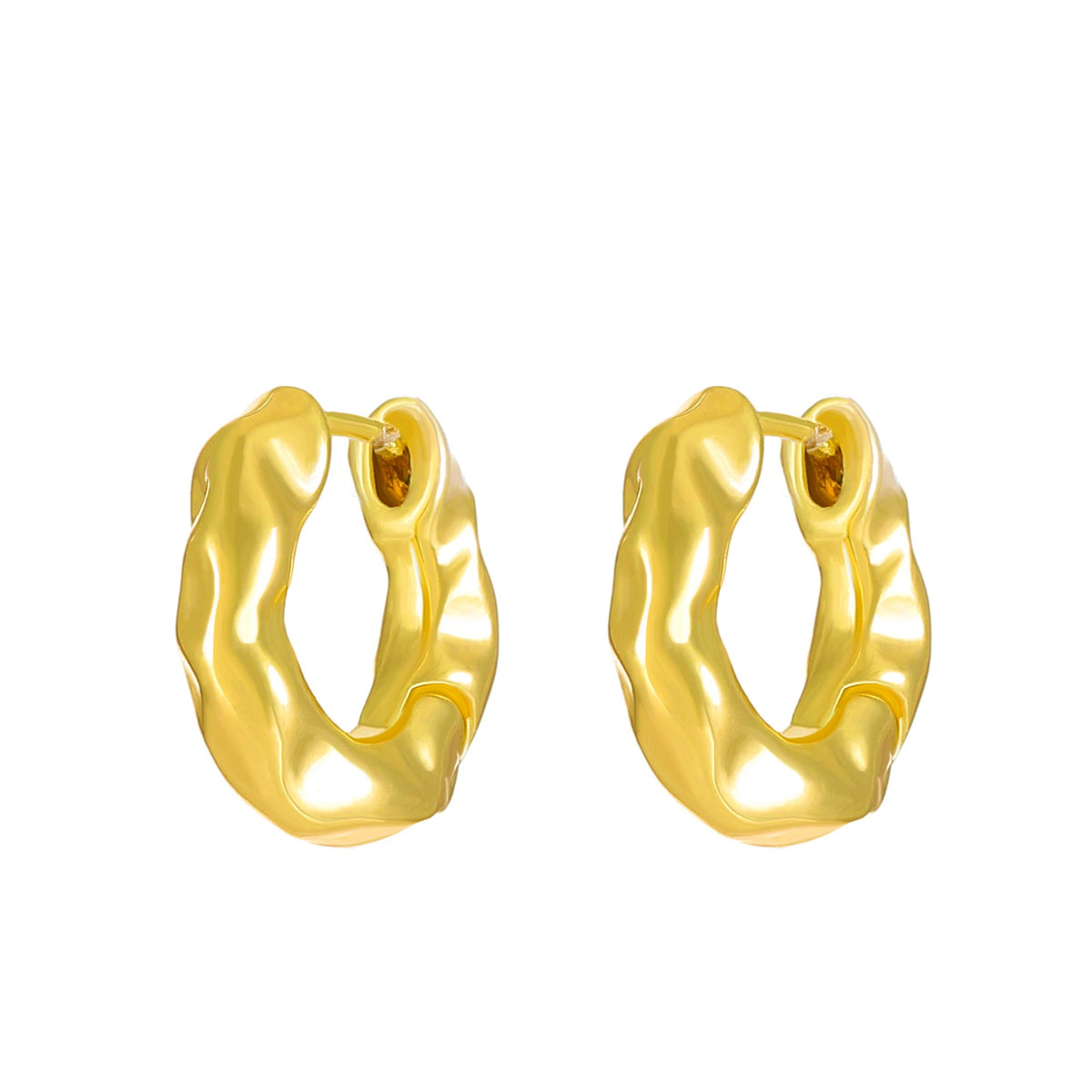 Boucles d'oreilles structurées en acier inoxydable