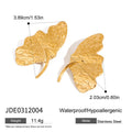 Boucles d'oreilles pendantes pour femme en forme de feuille