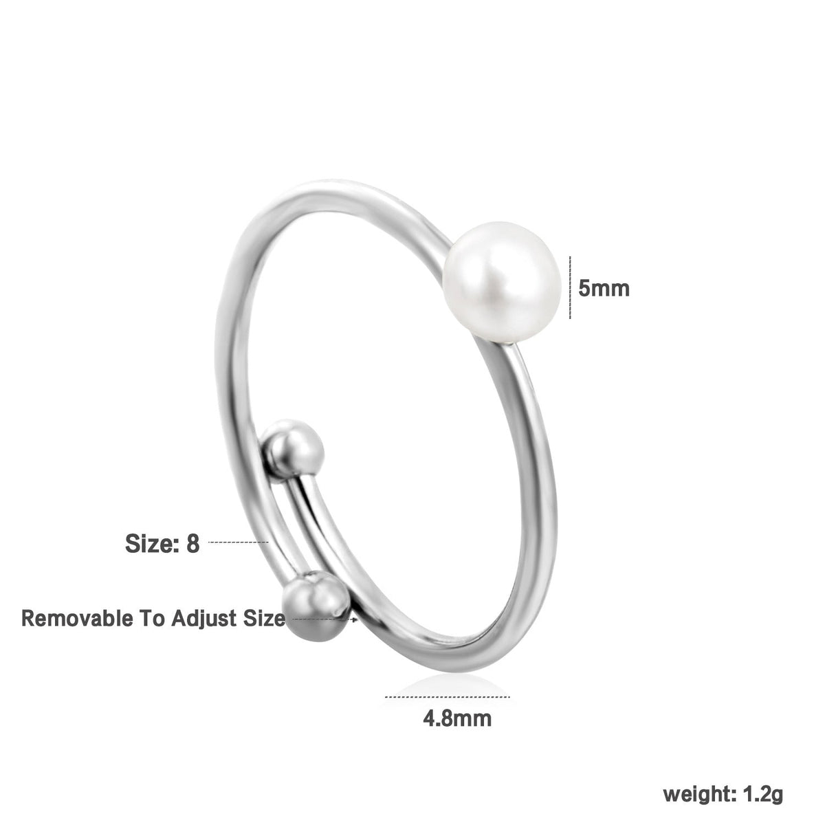 Bague ouverte pour femmes au design incurvé moderne et ajustable