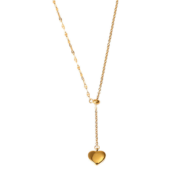 Collier superposé à pendentif cœur pour femme