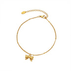 Chaîne de cheville pour femme avec pendentif nœud élégant