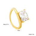 Bague pour femme avec cristal élégant et finition dorée
