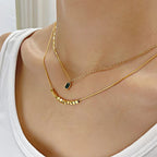Collier à pendentif minimaliste superposé pour femme