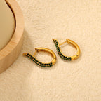 Boucles d'oreilles pendantes pour femme avec zircons