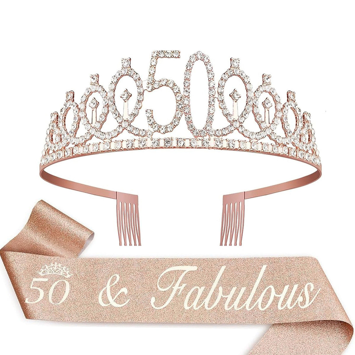 Couronne de princesse en cristal pour femme avec inscription 30 & Fabulous