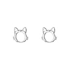 Boucles d'oreilles pour femme motif chat ludique
